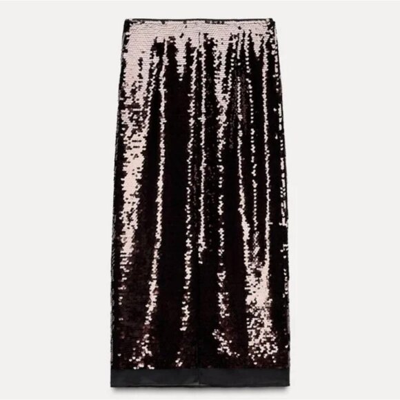 ZARA SEQUIN SKIRT - Picture 6 of 8